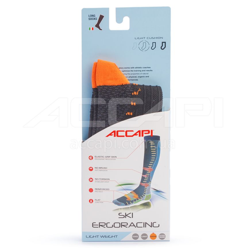 Термоноски Accapi Ski Ergoracing, Black/Orange, 39-41 (ACC H0904.931-II)