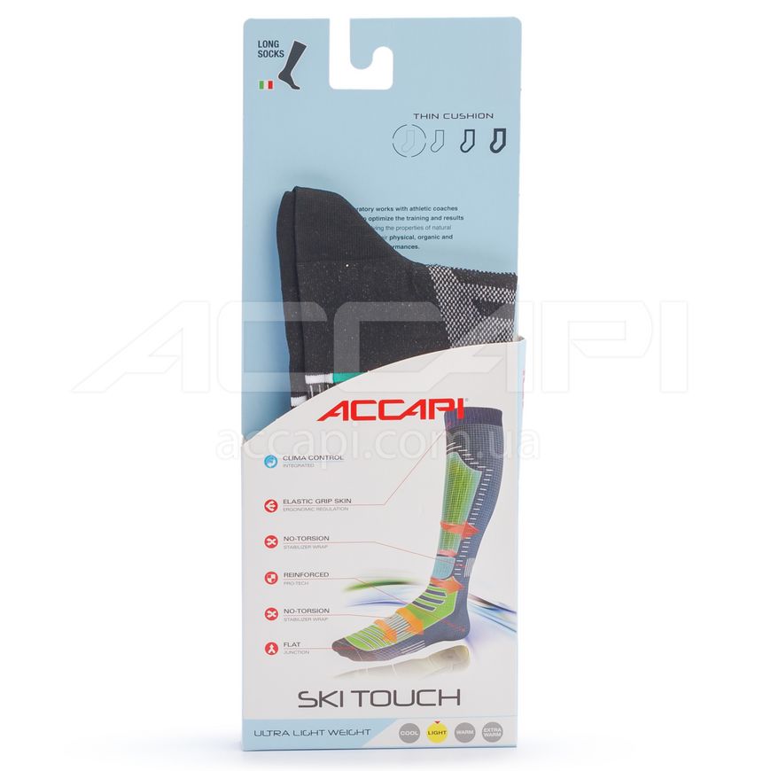 Термоноски Accapi Ski Touch, Black/Red, 34-36 (ACC H0945.908-0)