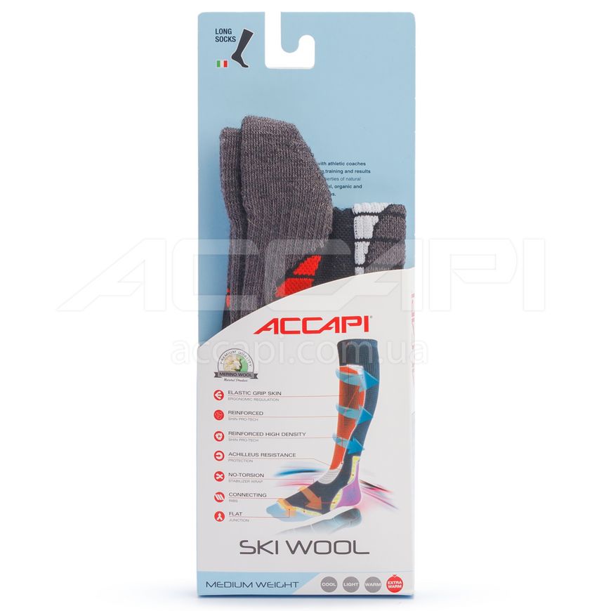 Термоноски Accapi Ski Wool, Black, р.34-36 (ACC H0900.999-0)
