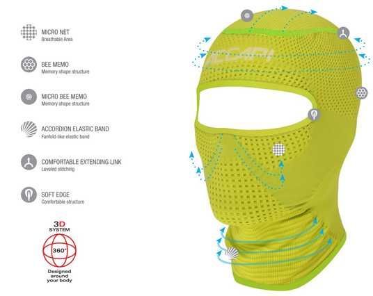 Балаклава для дорослих Accapi Ergoracing Balaclava, Black, р. 56